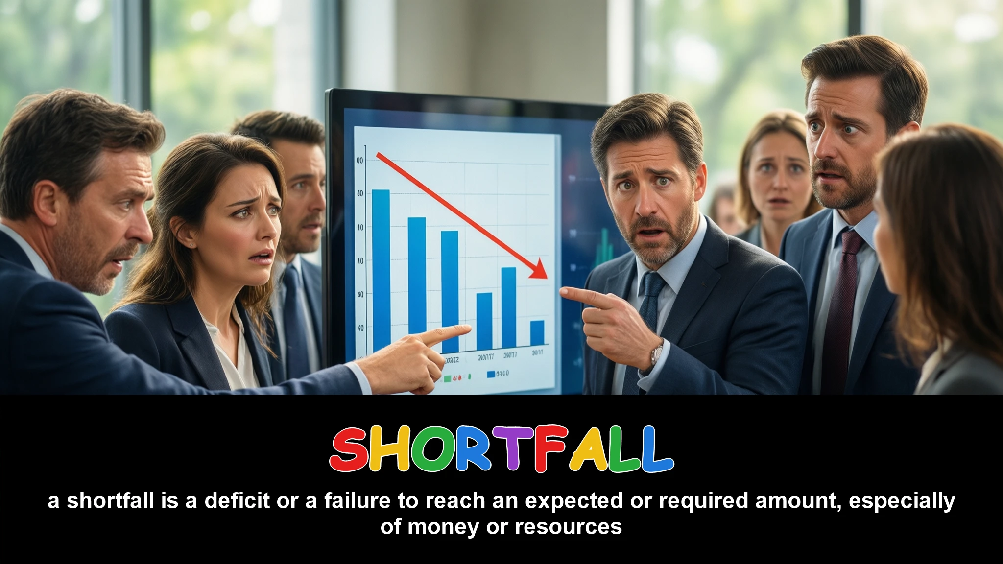 English Illustration for shortfall